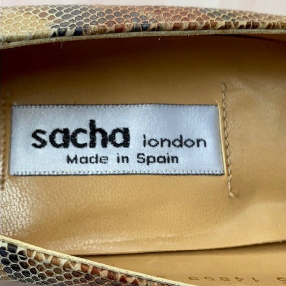 VTG Sacha London Camo Snakeskin Heels Sz 7AA - Picture 8 of 14
